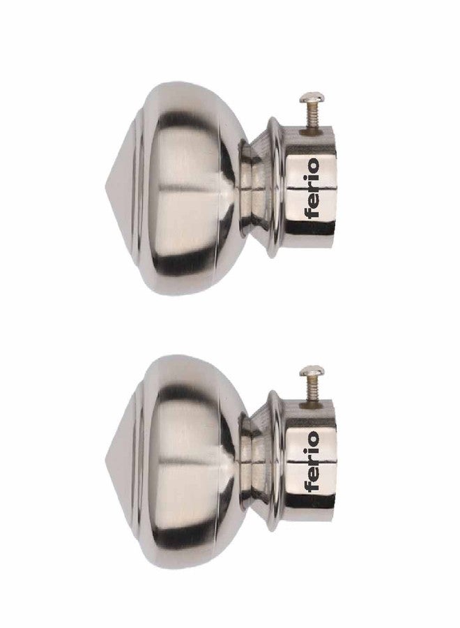 FERIO Stainless Steel Curtain Bracket Holder for Door and Window Accessories Fitting for Bedroom and Kitchen Area for 1 Inch Rod Pocket Size Only Finals Set (Pack of 2) - Image 1